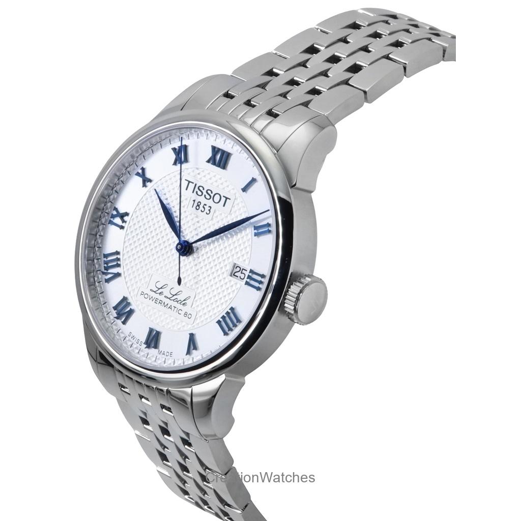 Tissot Le Locle Powermatic 80 20th Anniversary Нержавеющая сталь Серебряный циферблат Автоматические часы T006.407.11.033.03 Мужские часы