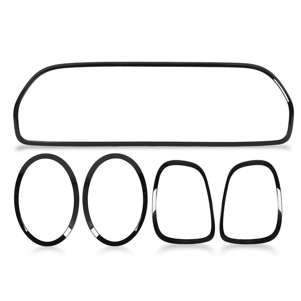 5pcs Gloss Black Headlight Taillight Grille Surround Cover Trims Kits 51119450552 Replacement for SE Standard F55 F56