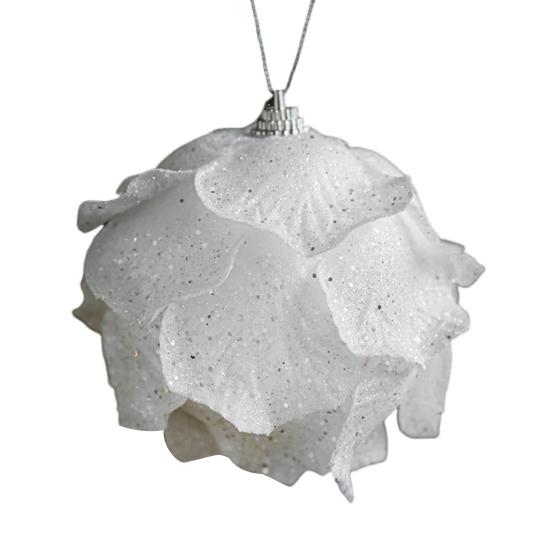 8 см Белый Пенопластовый Рождественский Шар Орнамент Снежное Праздничное Украшение Легкий Блестящий Подвесной Кулон на Елку для Дома Новый Год