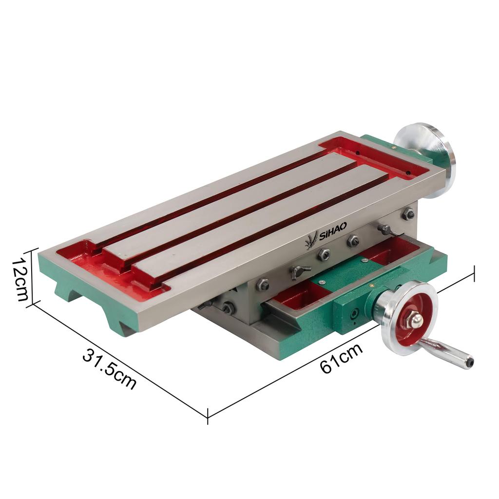 SIHAO Bench Drill Upgrade Machining Parts, 2 Axis 4 Directions XY Compound Worktable in 17.7*6.7in Size