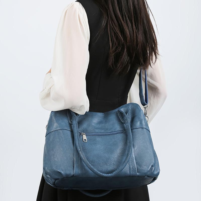 Сумка для мамы Мягкая кожаная сумка Женская сумка через плечо Сумка для компьютера Сумка-тоут