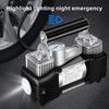 12V Автомобильный Грузовой Воздушный Компрессор Сверхмощный Электрический Накачиватель Шин для Автомобиля 150PSI Портативный Воздушный Компрессор Портативный Двухцелевой Воздушный Насос