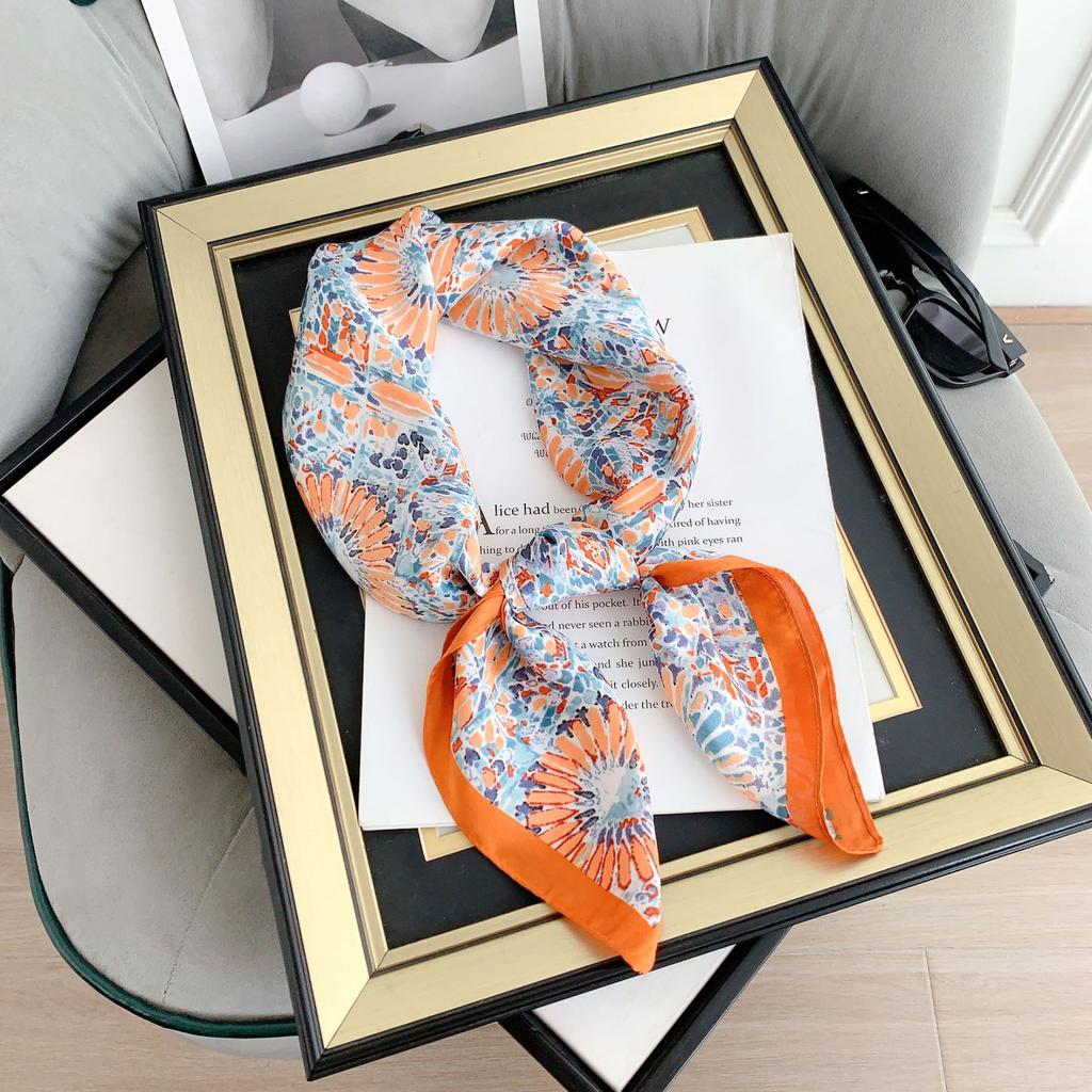 Fashion Handkerchief Neck Scarves Women 70x70cm Small Shawls and Wraps Hijab Scarfs