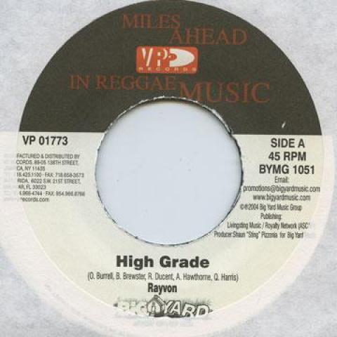 7-дюймовая пластинка RAYVON - High Grade BYMG1051 VP Records 2004 США Регги, Ска и Даб