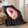 Pink Donut with Colorful Sprinkles print blanket soft and cozy perfect for the living room bed sofa or a nap,gift