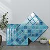 10pcs Blue Vintage Kitchen Tile Stickers Bathroom Self-Adhesive Wall Tile Decals Peel And Stick Tile Stickers