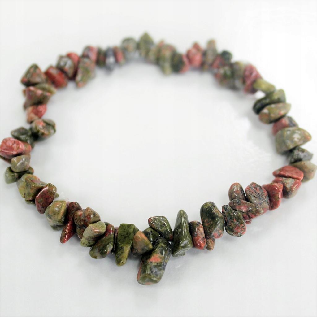 Bracelet with Natural Stones - Unakite