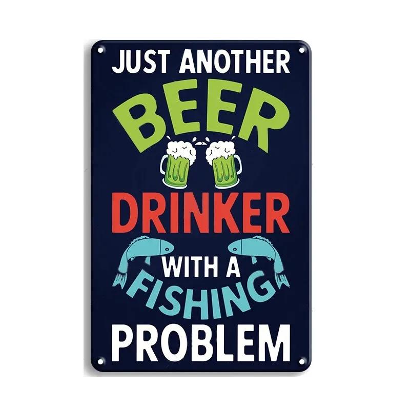 Винтажные приветствия, пиво, коктейль, жестяные вывески, декор, плакат, металлические вывески, настенная жестяная тарелка, живопись, человек, пещера, бар, кафе, художественные таблички, украшение