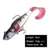 FishKing1/21pcs Lead Jig Soft Lure For Pike Muskie Bass Minnow Lure Length 8CM 10CM Weight 8.5G 21.5G