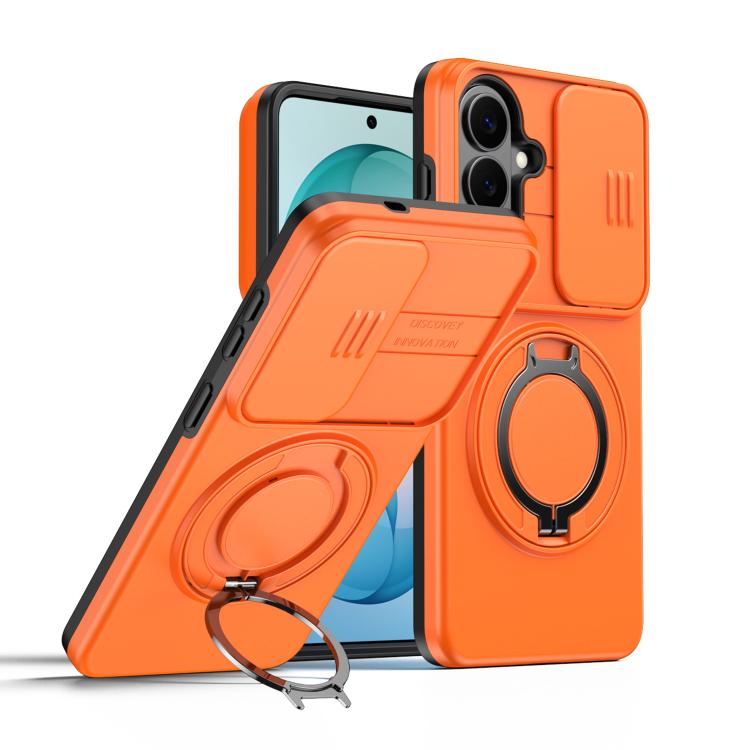 Camera Sliding Shield Magnetic Rotation Holder Phone Case
