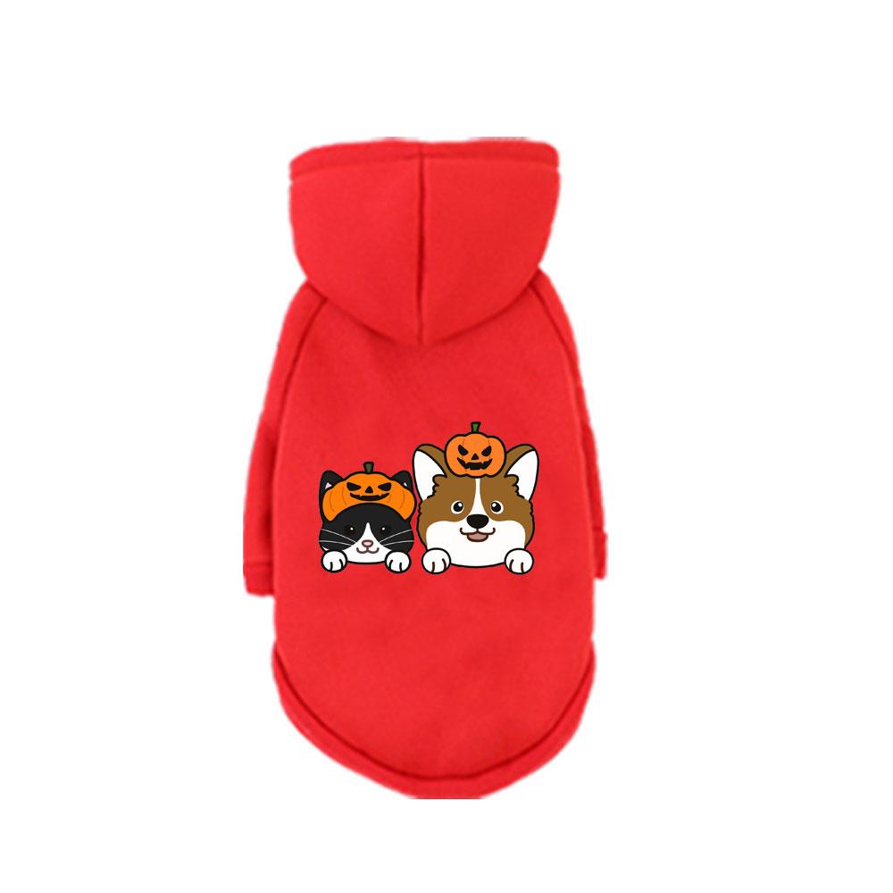 1 Pc Halloween Pet Hooded Sweatshirt Cats & Dogs Easter Outfits Pomeranians Golden Retrievers Halloween Party Accessories.