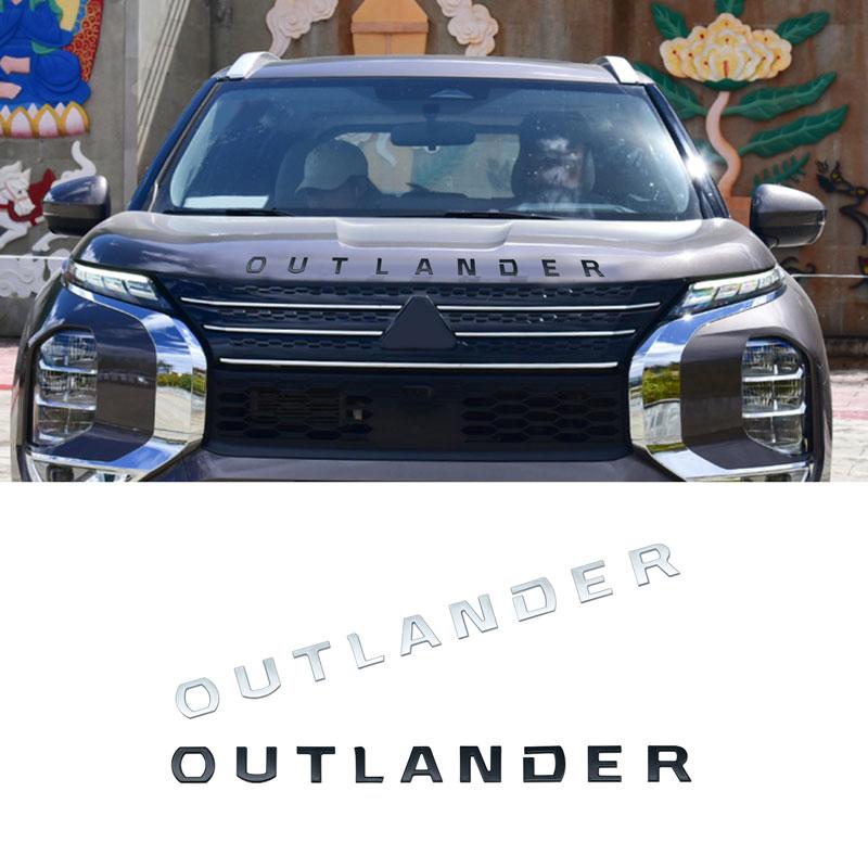 Автомобильная внешняя наклейка OUTLANDER с буквами, логотипом, эмблемой на переднем капоте автомобиля, на заднем багажнике, значок, наклейка, украшение, автоаксессуары