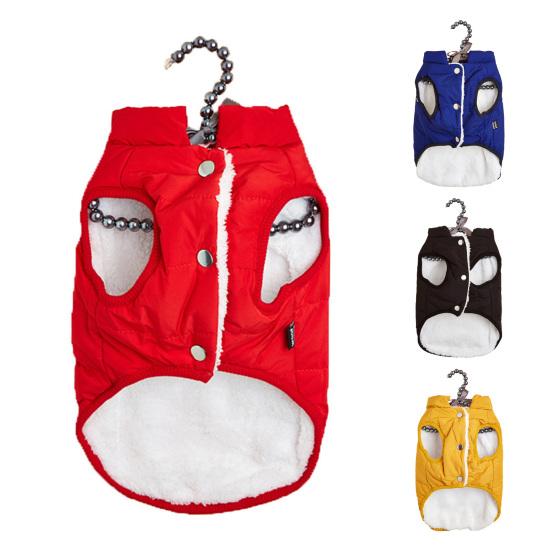 Пальто для домашних животных, однотонная ветрозащитная теплая одежда, жилет для собак, куртка для щенков