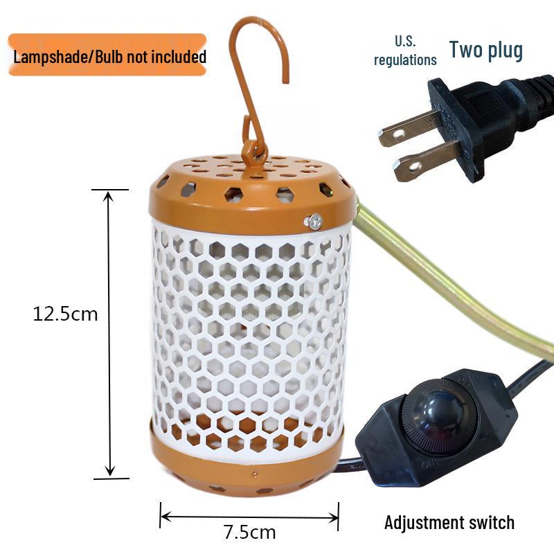 Parrot & Reptile Heat Lamp with Bite-Proof, Anti-Scald Mesh Cover