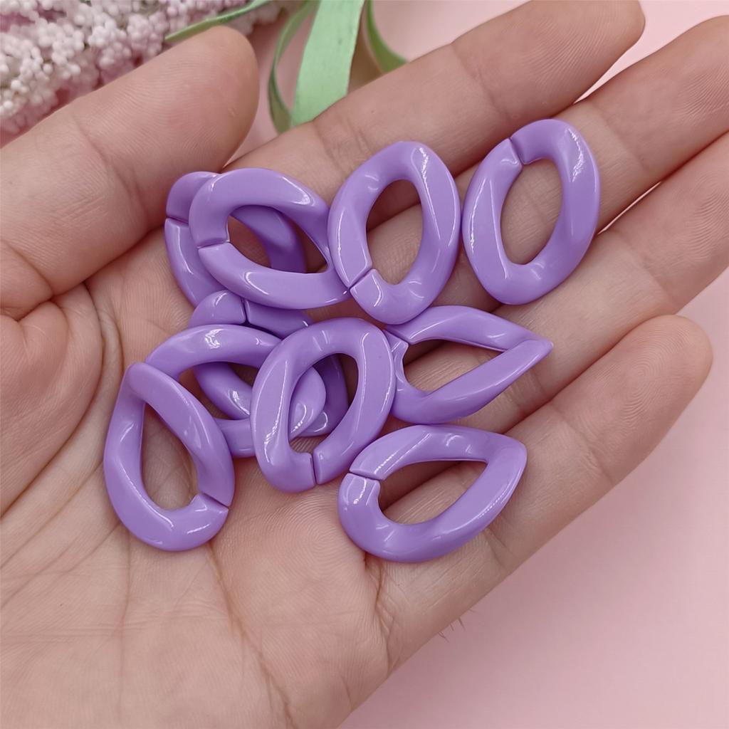 50Pcs 17*24mm Jewelry Making Loose Beads DIY Findings Twist Chain Wholesale Necklace Bracelet Pendant Keychain