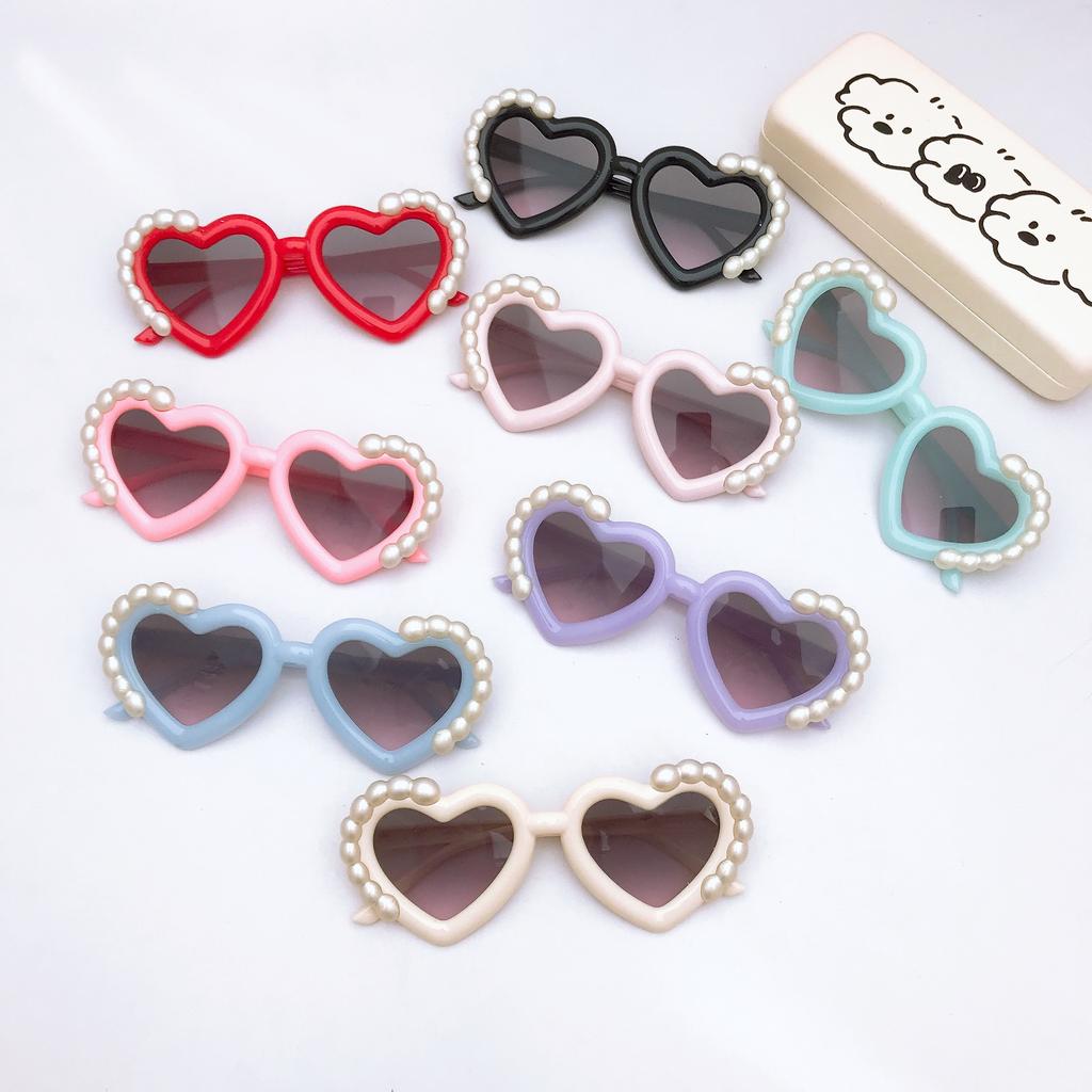 Детские солнцезащитные очки Милые солнцезащитные очки для мальчиков и девочек Солнцезащитные очки для детского сада Персиковое сердце Декоративные очки для фото
