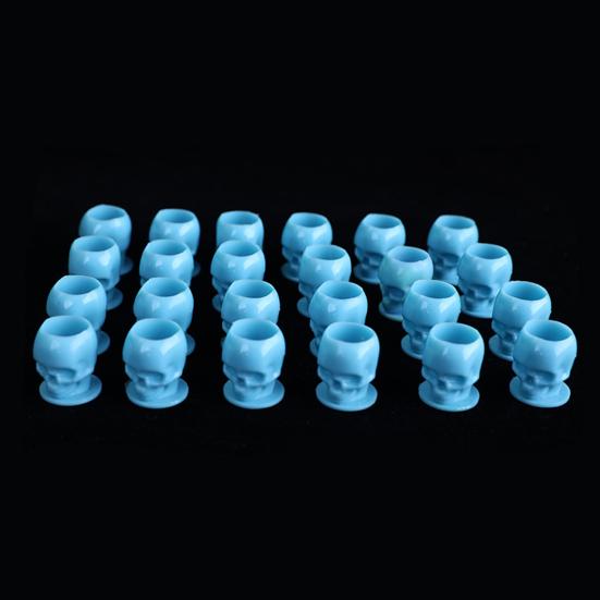 200 шт., одноразовая чашка с чернилами для татуировки в форме черепа, одноразовая чашка для пигмента со стабильной основой для аксессуаров для татуировки, макияжа