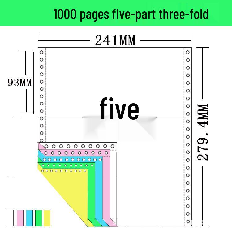 241-Pin Dot Matrix Printer Paper: Triplicate, Two-Part, Four-Part & Five-Part Invoices/Delivery Notes