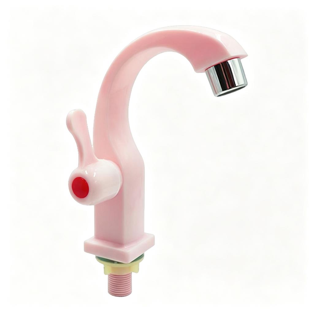1 PC Creative Simple Plastic Steel Faucet Multi-Color Kitchen Bathroom Outdoor Garden Water-Saving Single Handle Tap