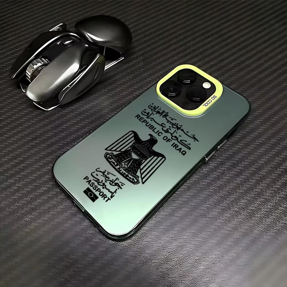 Чехол для телефона с узором паспорта Ирака для iPhone 17 Air 16e 16 Pro Max 15 14 Plus 13 12 Mini 11 Pro, противоударный силиконовый задний чехол