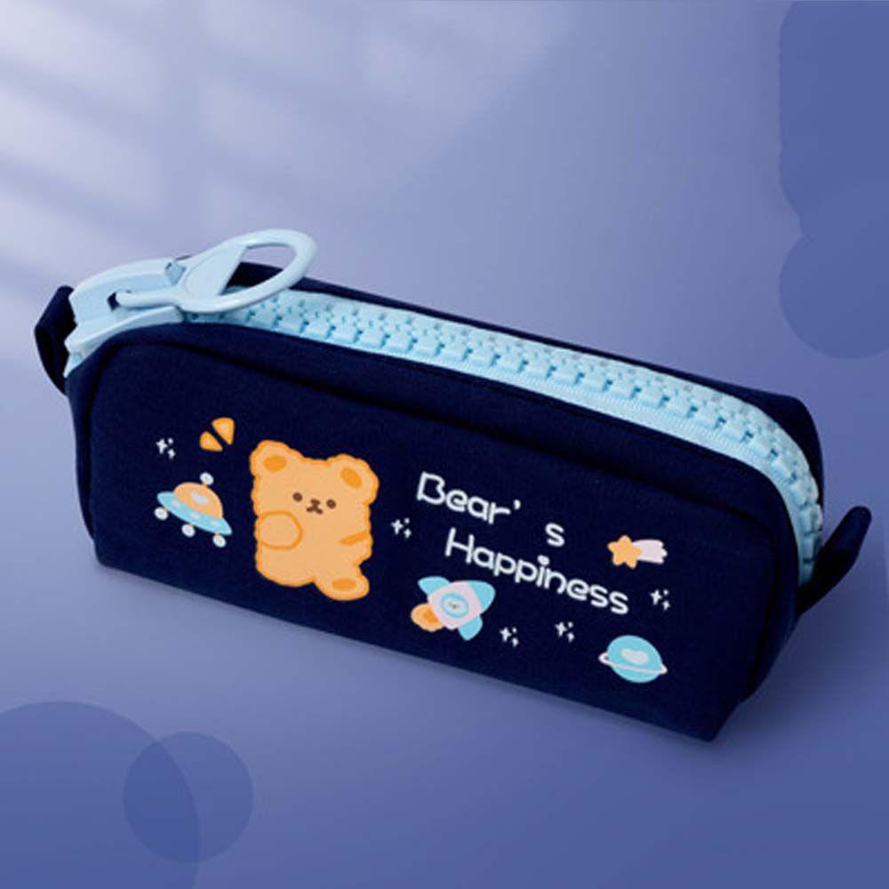 Case Zipple Pouch Big Stationery Canvas Pen Holder Bear Pencil Bag Stroage Bag Zipper Pencil Case