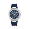 Часы Ferragamo Tonneu Chrono из силикона, синие, из нержавеющей стали, синие