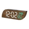 Alarm Clock with HumidityIndoor Temperature Bedroom Electric Clock LED Clock