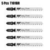 5 шт. Лобзиковое полотно Полотно для резки фанеры и мягкой древесины HCS HSS T101BR Набор лобзиковых полотен Т-образный хвостовик Дерево Ассорти Полотна для пилы
