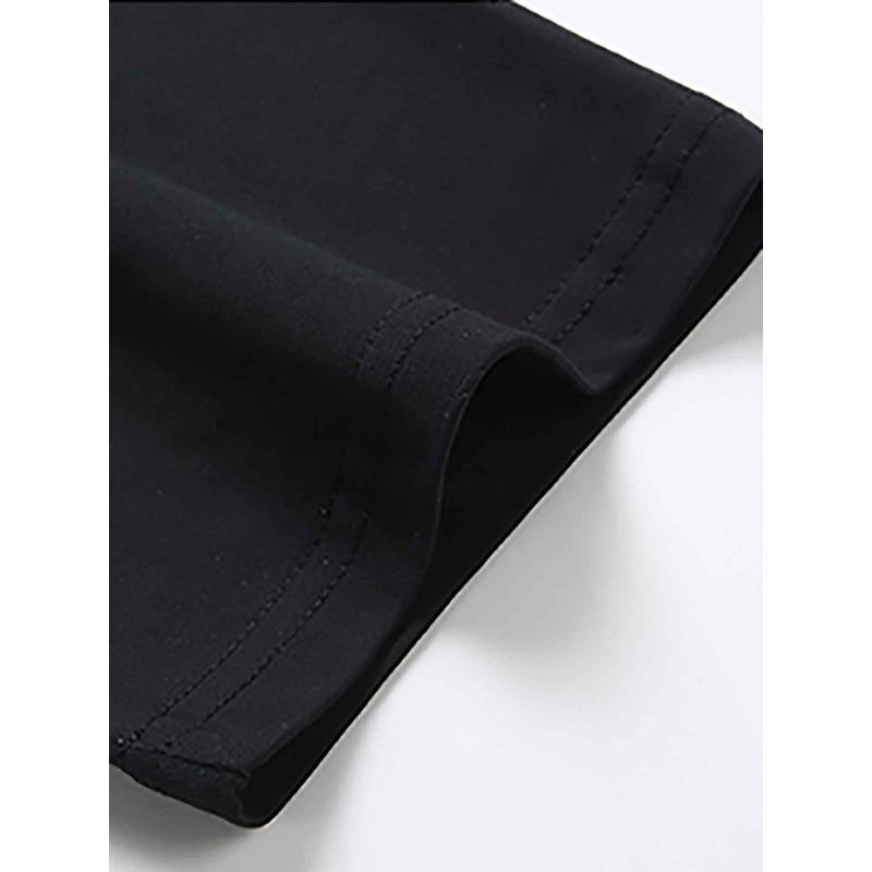 Европейские размеры Мужская футболка с принтом - Влагоотводящий комфорт, Повседневная футболка с круглым вырезом и коротким рукавом, Машинная стирка и Золотой дизайн