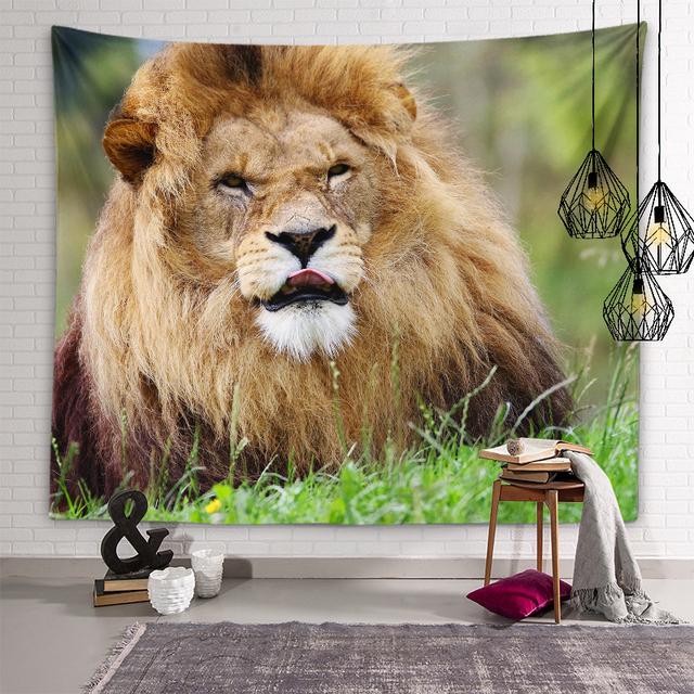 Tiger Lion Tapestry Kids Room Decoration Animal Wall Art Decoration Tapestry Living Room Bedroom Dorm Room Home Decor