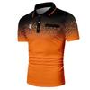 Повседневные рубашки поло с принтом для мужчин, облегающие мужские футболки, новая летняя мужская одежда
