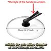 14-38cm/6-15in Vertical Pan Lid Universal Visible Wok Cover Tempered Glass Pot Lid  Dish