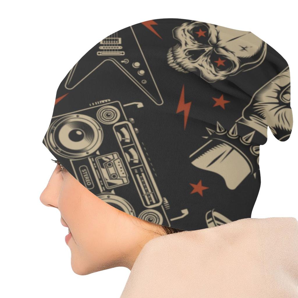 Шапки-капоты в стиле хэви-метал 80-х годов, шапки в стиле хип-хоп, уличные шапки Skullies, панк-рок, унисекс, женские вязаные шапки, термоэластичные шапки