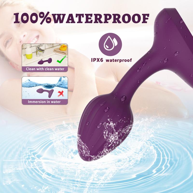 Вибрирующая Анальная пробка, массажер простаты, вибратор с дистанционным управлением, 10 режимов вибрации, силиконовая перезаряжаемая анальная пробка, секс-игрушки для мужчин и женщин