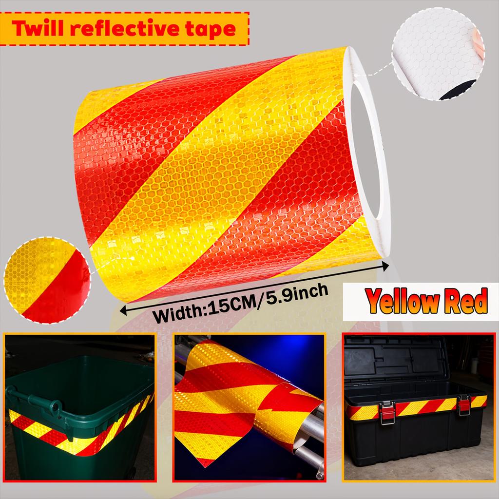 Twill ReflectiveTape High Visibility Self-Adhesive Safety Warning Sticker Conspicuity For Truck