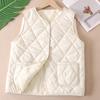 Women's Vest Warm Inside New Textured Solid Color Large Size Down Cotton Vest Medium Mother Light Vest