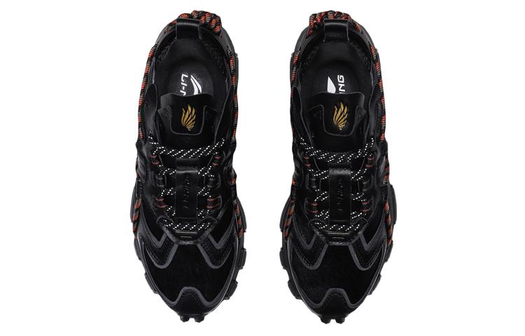 Li Ning CF Текстиль с отслеживанием, Синтетическая кожа Амортизация Нескользящая Износостойкая Низкие Повседневная Обувь Женская AGCQ622-5