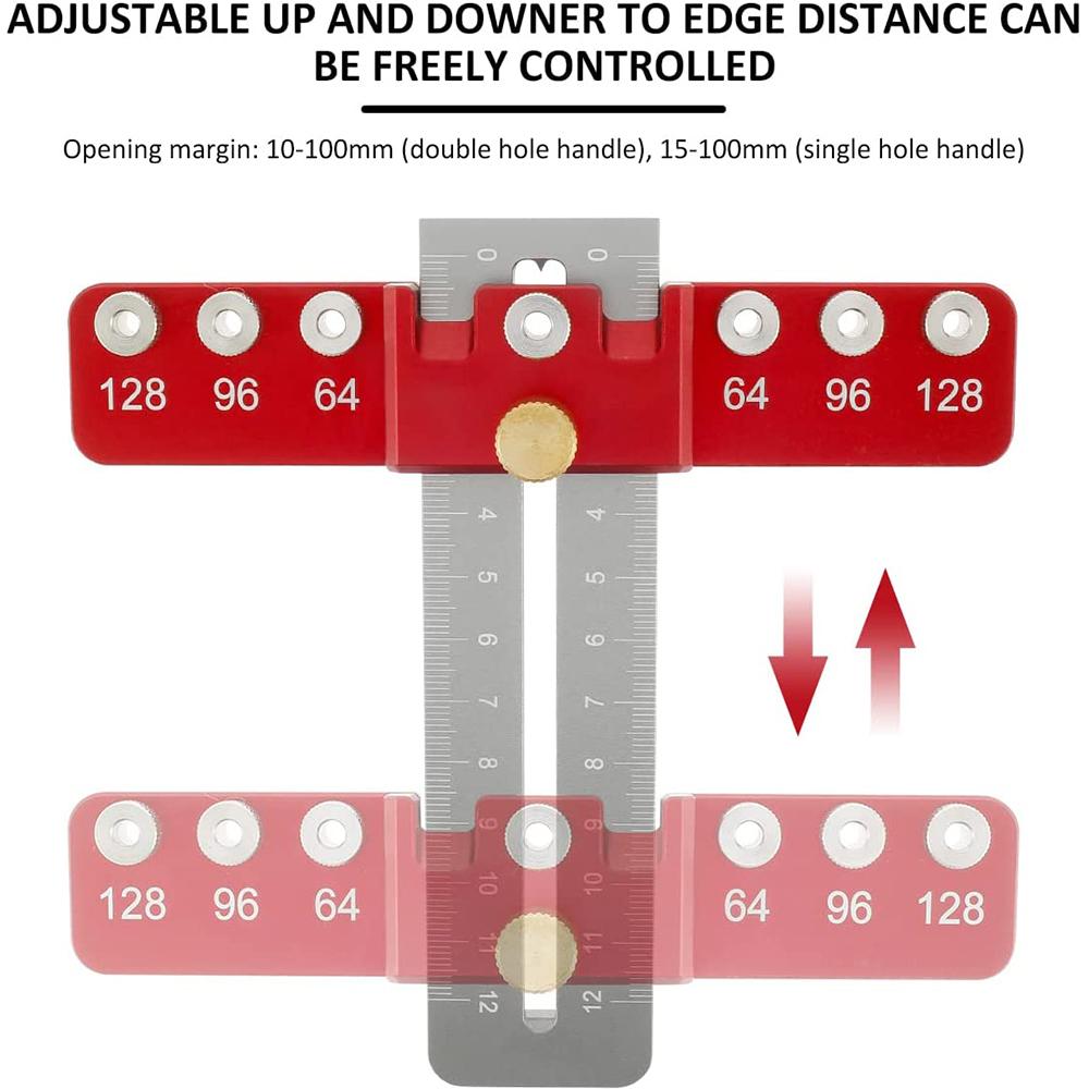 Новый регулируемый шаблон для установки мебельных ручек для ручек-скоб на дверцы и ящики