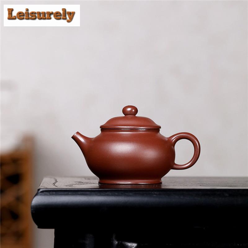 160 мл традиционный исинский фиолетовый глиняный чайник ручной работы чайник из сырой руды красного дракона чайный сервиз Zisha коллекция чайной церемонии