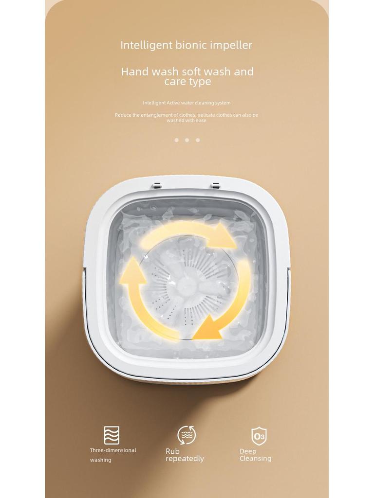 Портативная мини-стиральная машина: Компактная автоматическая стиральная машина с сушилкой для общежитий и детской одежды
