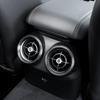 TOYCIDFG Car Rear Air Conditioner Vent Outlet Frame Cover Trim for Alfa Romeo Stelvio 2017-2020, Carbon Fiber Style Car Decoration Accessories