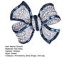 Women Brooch Bow Shape Rhinestone Anti-slip Wear-resistant Suit Coat Collar Hat Scarf Decoration Clothes Pin Prom Party Garment Jewelry