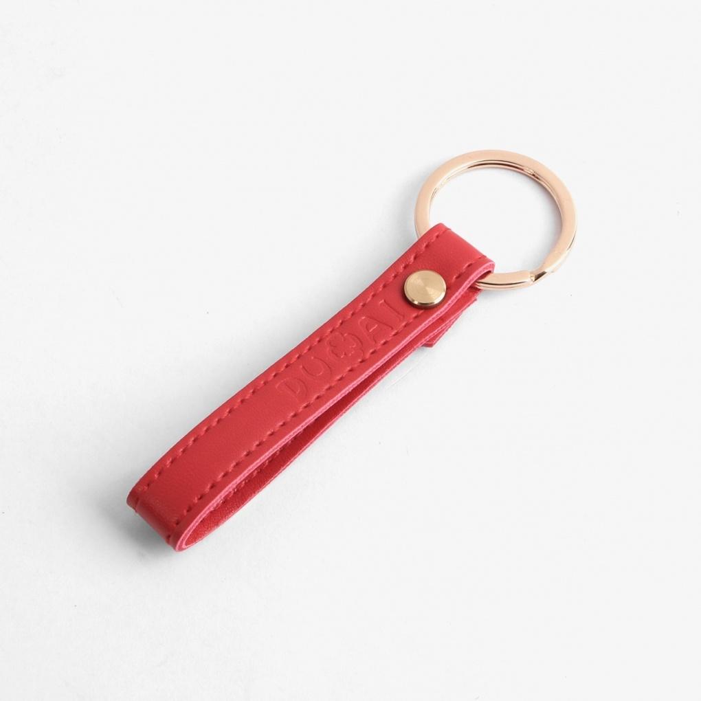 Leather Key Holder Key Ring (Red) Car Key Holder