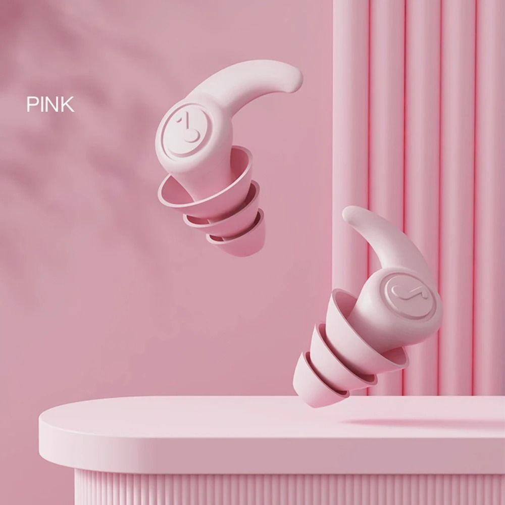 Noise Reduction Silicone Ear Plugs Waterproof Swimming Earplugs Anti Noise Earplugs  Sleeping