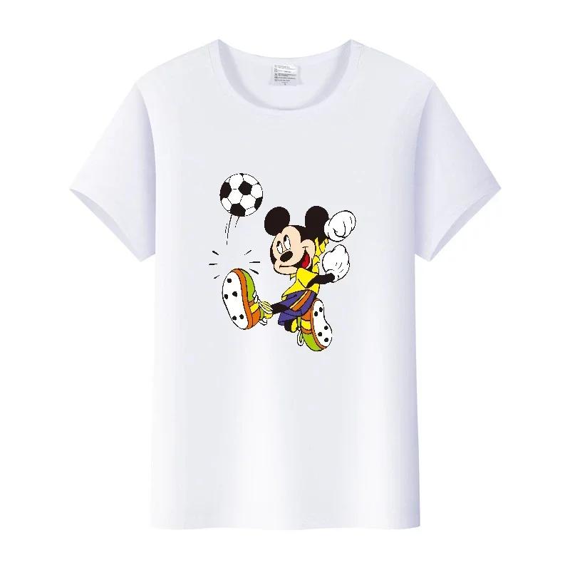 Kawaii Summer Short Sleeve t-shirt Cartoon Tshirt Female Top Loose Tee Mickey Mouse Graphic Clothes Gift Unisex