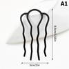 1Pcs Girls Black Metal Hair Fork Clip For Women Hair Pin Combs Messy Bun Hairpin Clip Side Combs Updo Sticks Hair Styling Tool