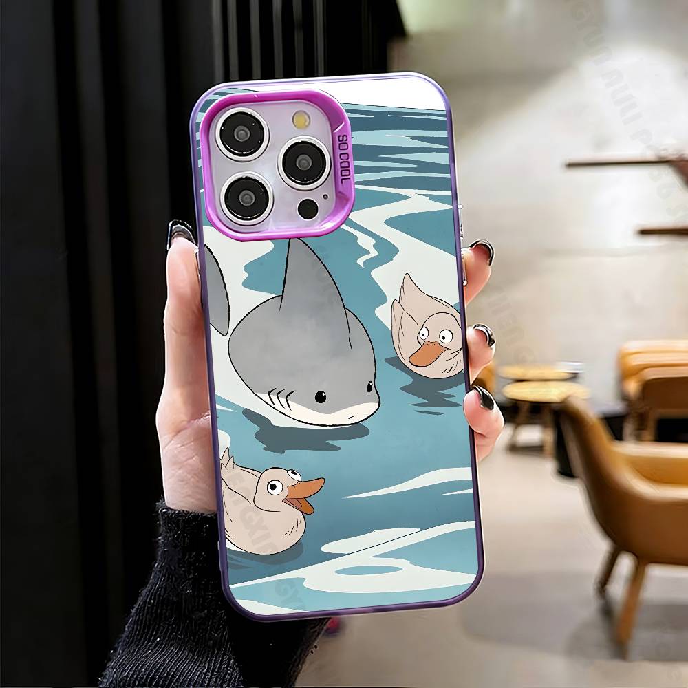 Чехол для телефона 'Акула' для IPhone 17 16e 16 15 14 13 12 Pro Max X XS MAX Задняя крышка