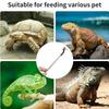 2Pcs Stainless Steel Aquarium Feeding Tweezers 27CM Straight and Curved Reptile Feeding Tongs Corrosion-resistant Dazzling