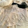 Big Size Lady Sexy Lace Edge Lift Hip Breathable High Waist Pure Desire Wind Underwear