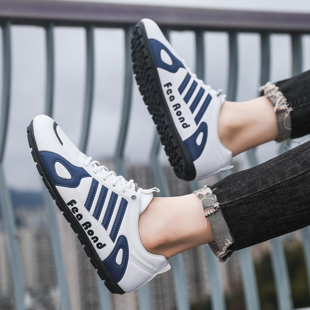 2025 новые дышащие кожаные кроссовки на мягкой подошве Doudou мужские корейская версия удобная повседневная обувь плоские туфли для вождения